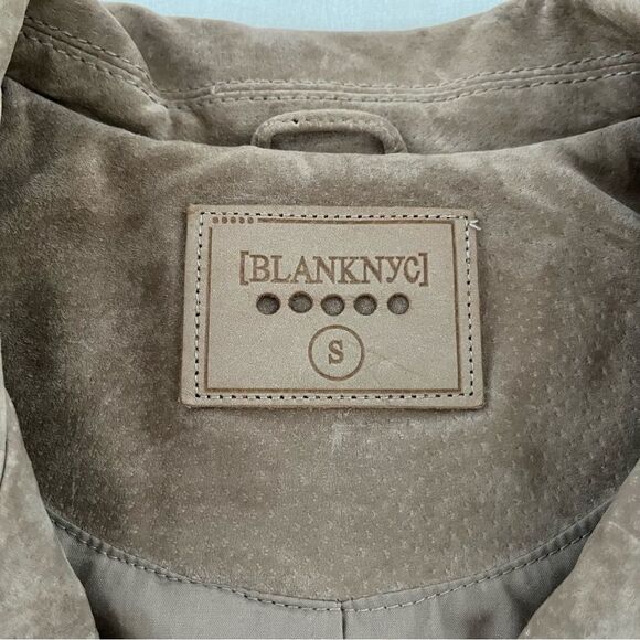 Blank NYC Sand Stoner Moto Jacket Genuine Suede, Size S - Picture 8 of 16